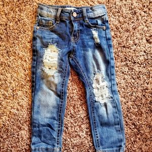 Distressed jeans